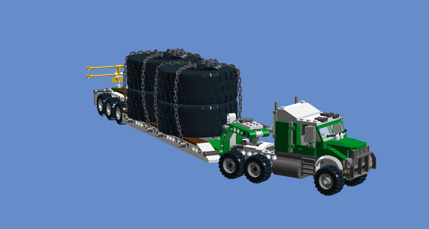 lego tractor trailer truck instructions