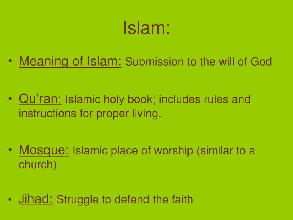 what are the islamic instructions for living called