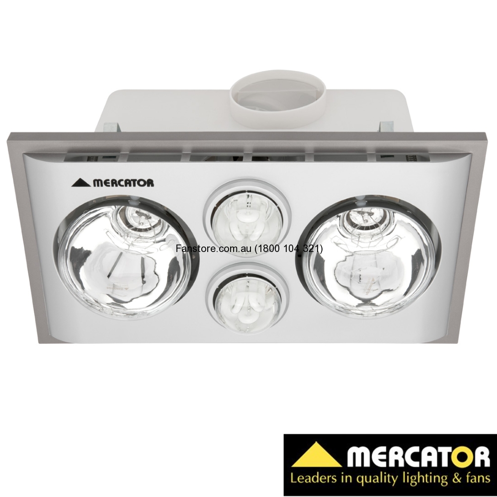 mercator 2 x 275w silver lava duo bathroom heater instructions