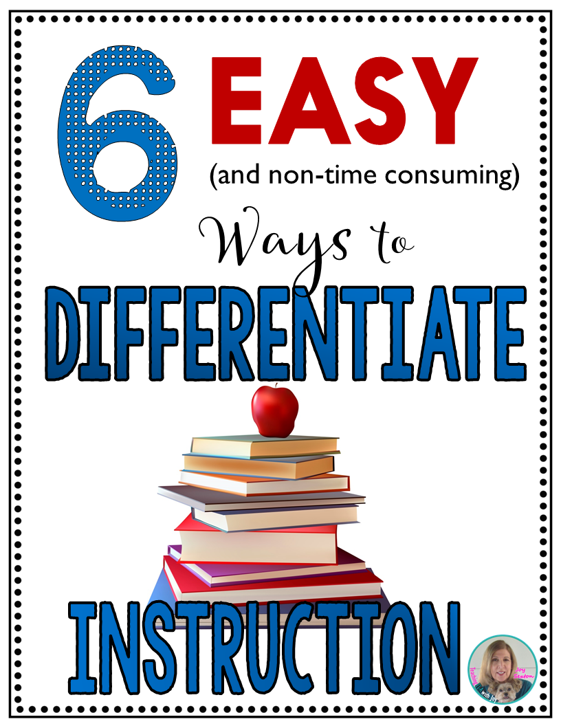 i always plan for a differentiated instruction