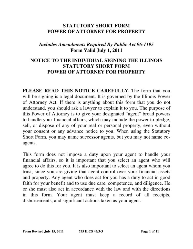 instructions from signing power of attorney